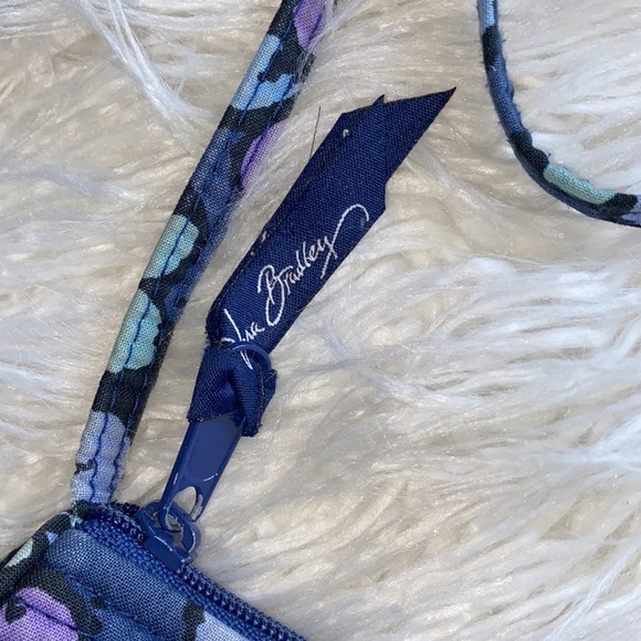 Vera Bradley Vintage Quilted Blue Green and Purple Floral Crossbody Purse - Picture 2 of 5